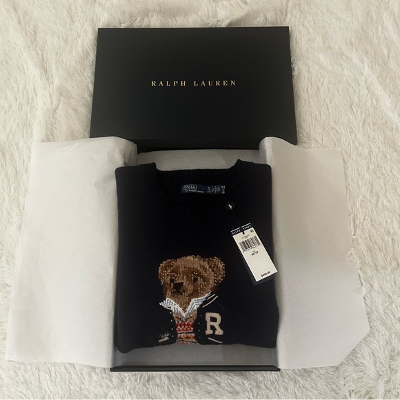 Polo Bear Crewneck Navy Sweater Dress. Size XS Brand New - Picture 12 of 13